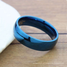 Senhoras design anel de titânio azul, jóias anel feminino